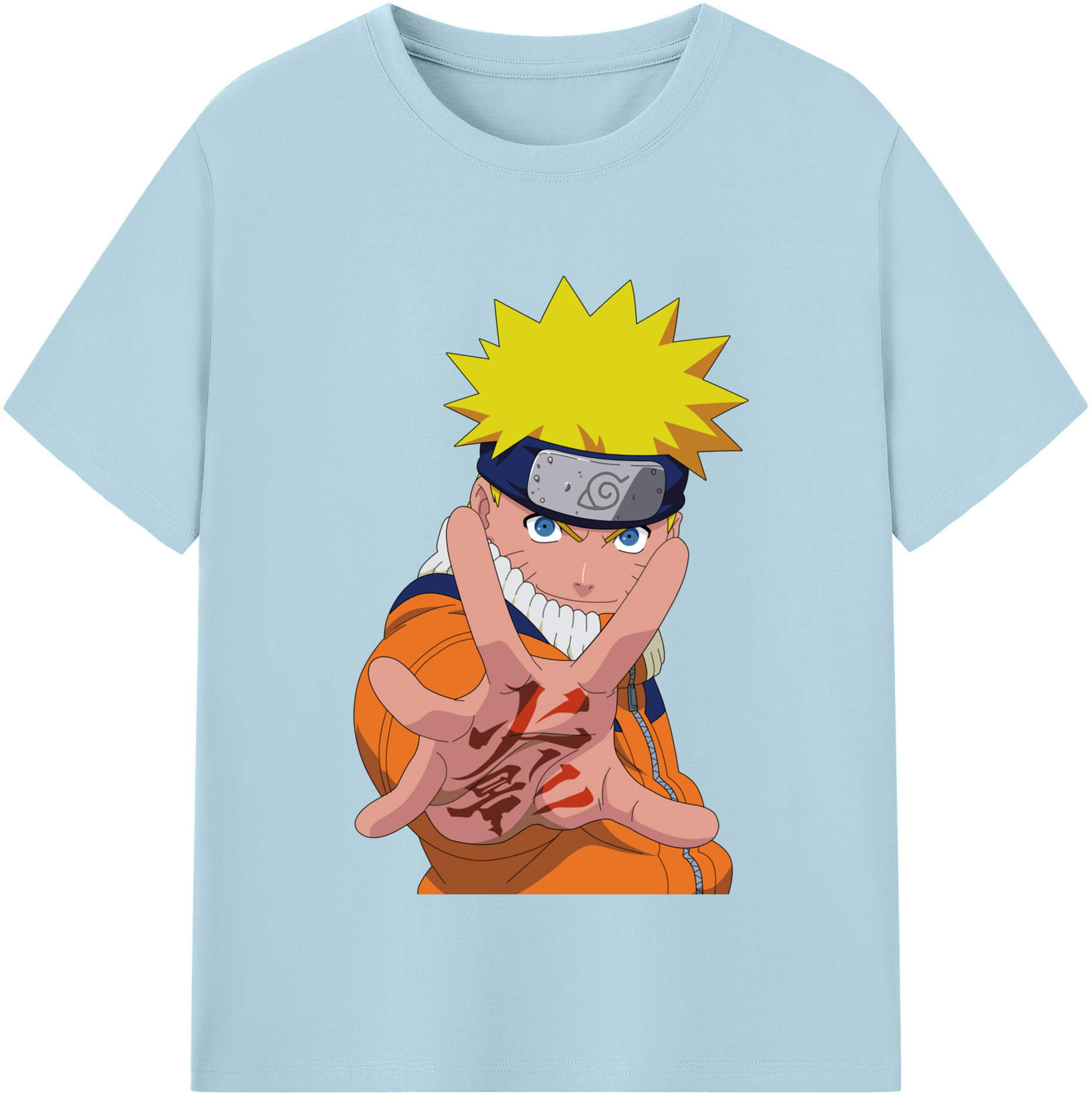 （画像用） NARUTO -ナルト- うずまき ナルト Uzumaki Naruto 綿100％半袖Tシャツ（フロントプリント）